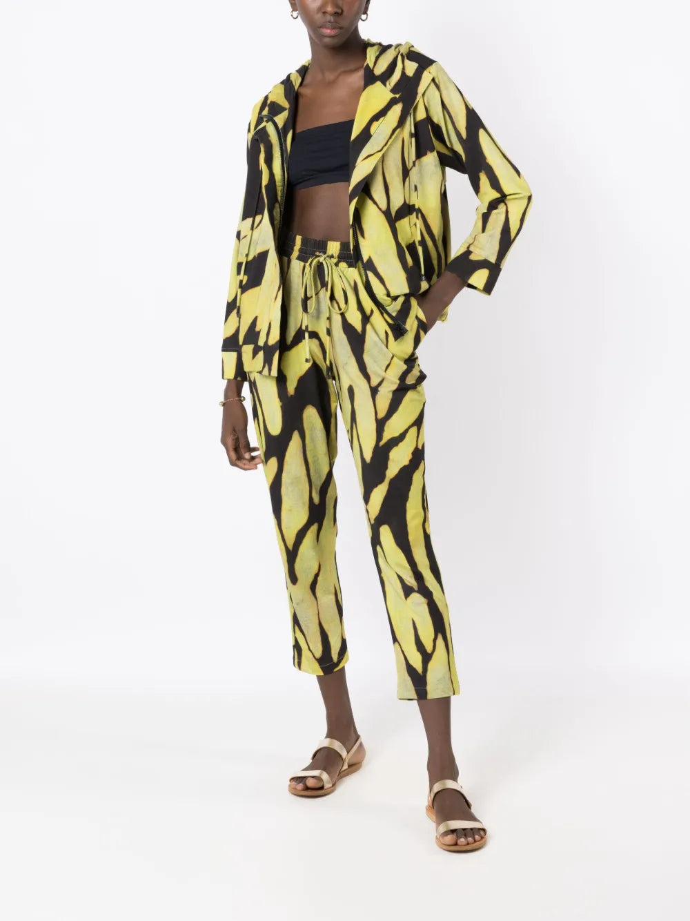 Camouflage-Print Two-Pocket Hoodie