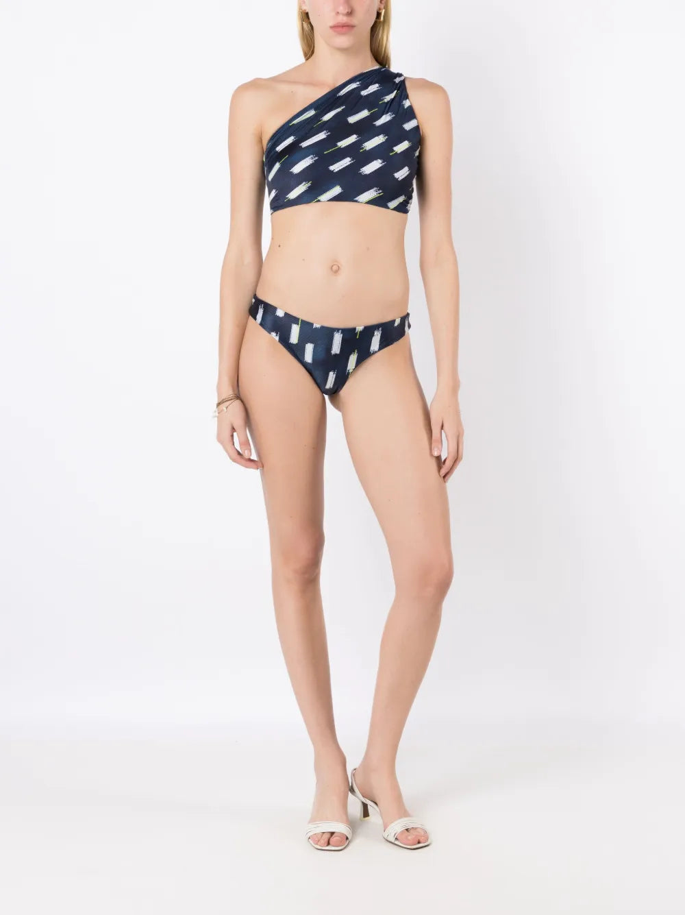 Abstract-Print Bikini Bottoms