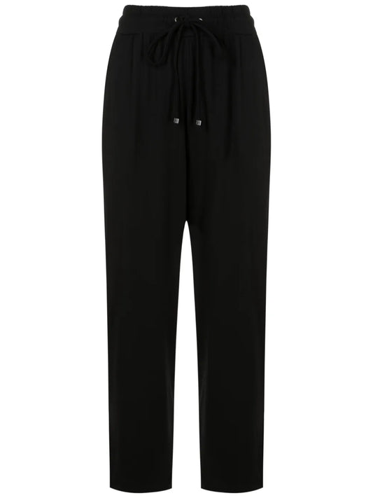 Drawstring-Waist Cropped Track Pants