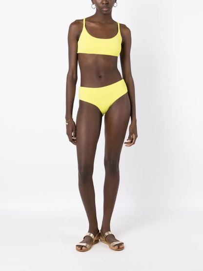Ribbed High-Waisted Bikini Bottoms