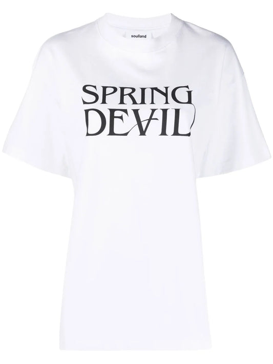 Spring Devil Logo-Print T-Shirt