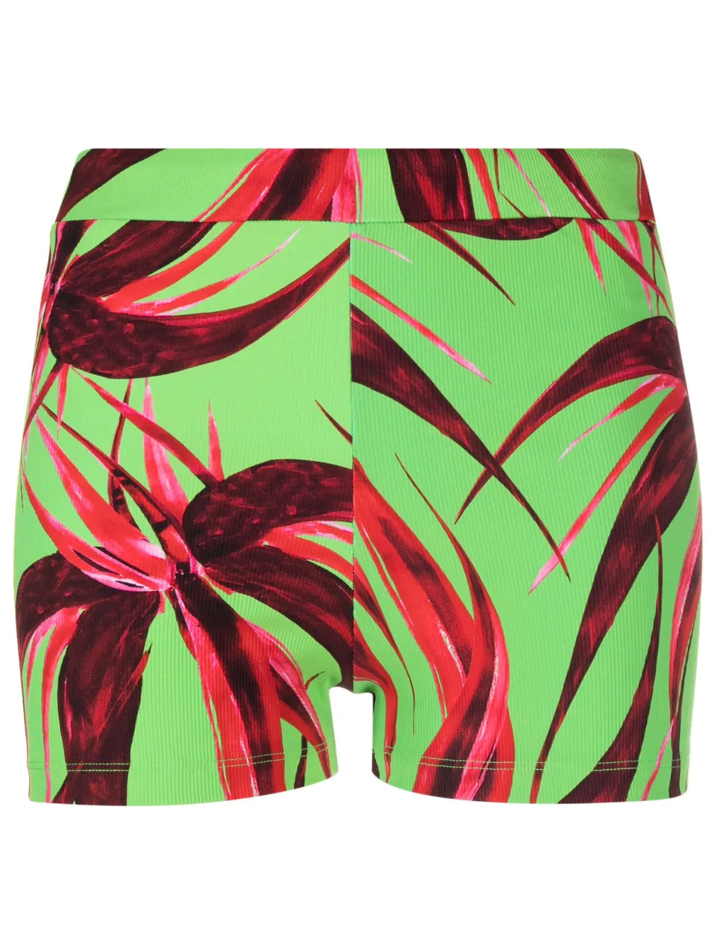 Floral-Print Ribbed-Knit Shorts
