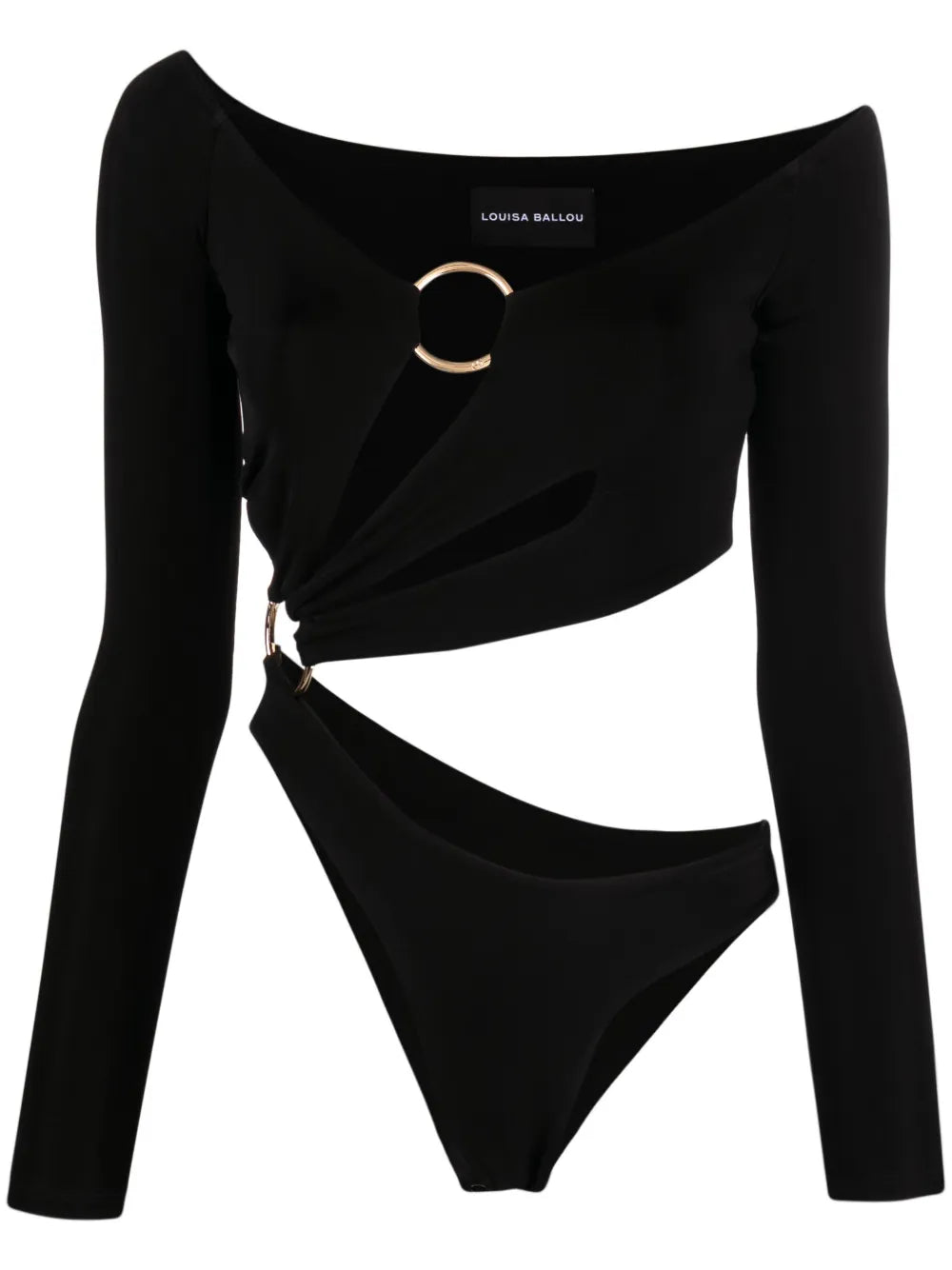 Cut-Out Asymmetric Jersey Top