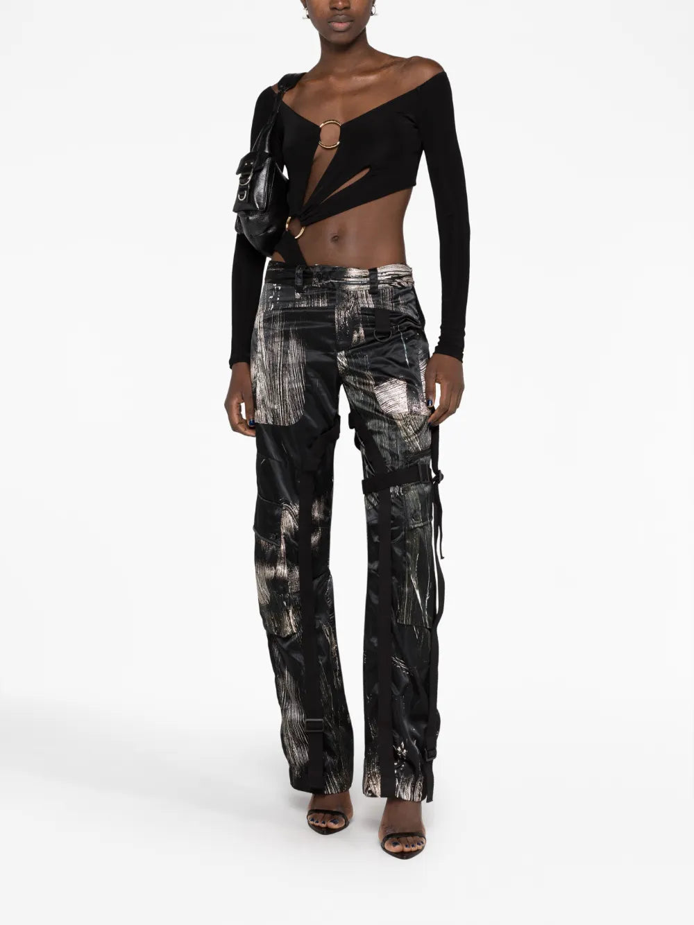 Cut-Out Asymmetric Jersey Top