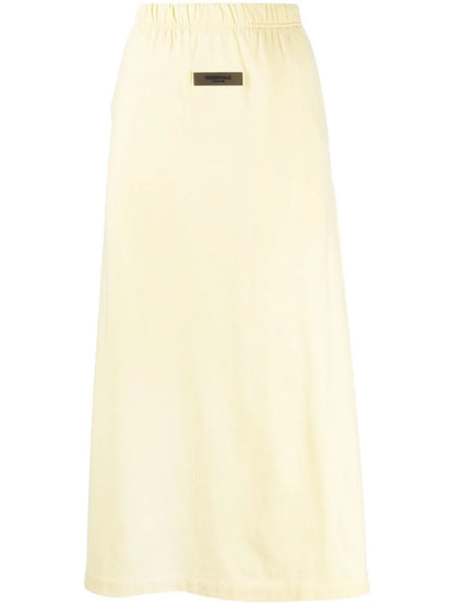 Logo-Patch Straight Skirt