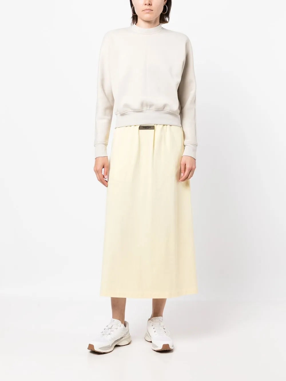 Logo-Patch Straight Skirt