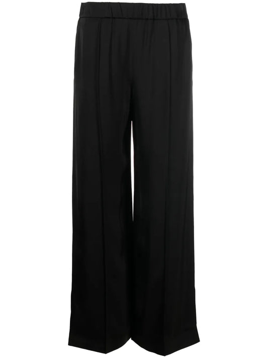 Elasticated Straight-Leg Trousers
