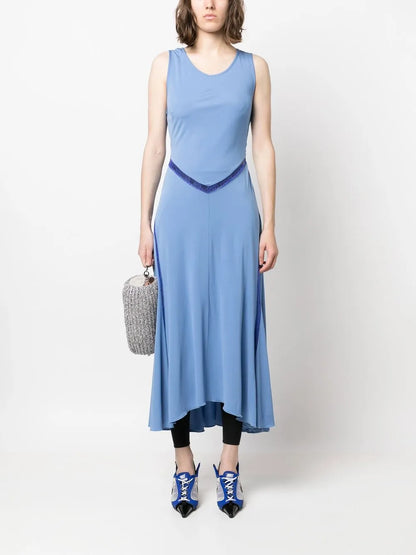 Lace-Trim Sleeveless Maxi Dress