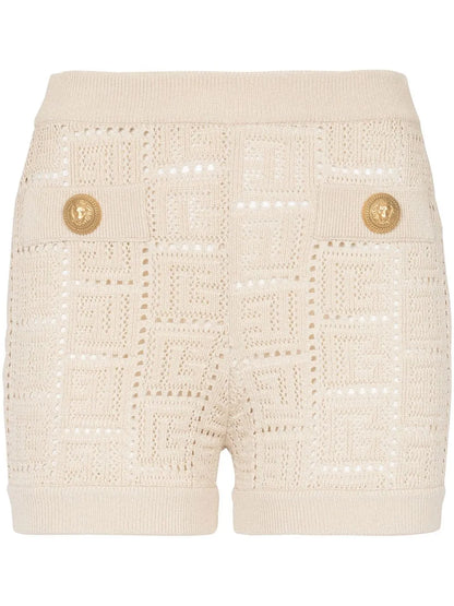Monogram Mesh Knitted Shorts