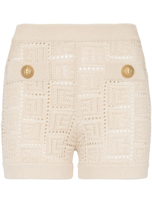 Monogram Mesh Knitted Shorts