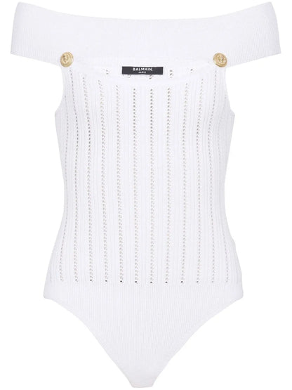 Openwork Knit Bodysuit