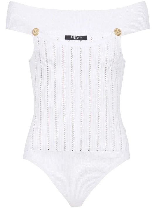 Openwork Knit Bodysuit