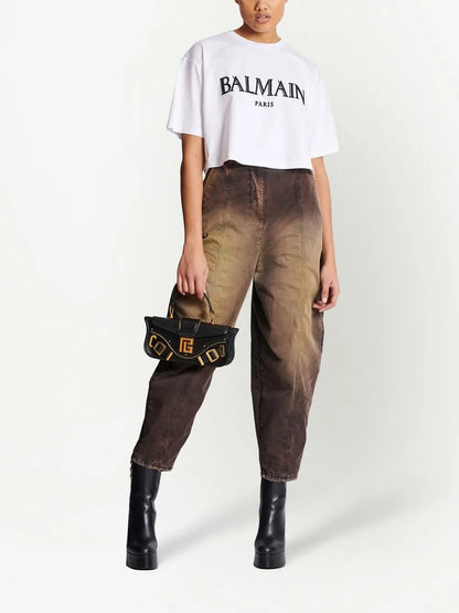 Tie-Dye Print Tapered Jeans