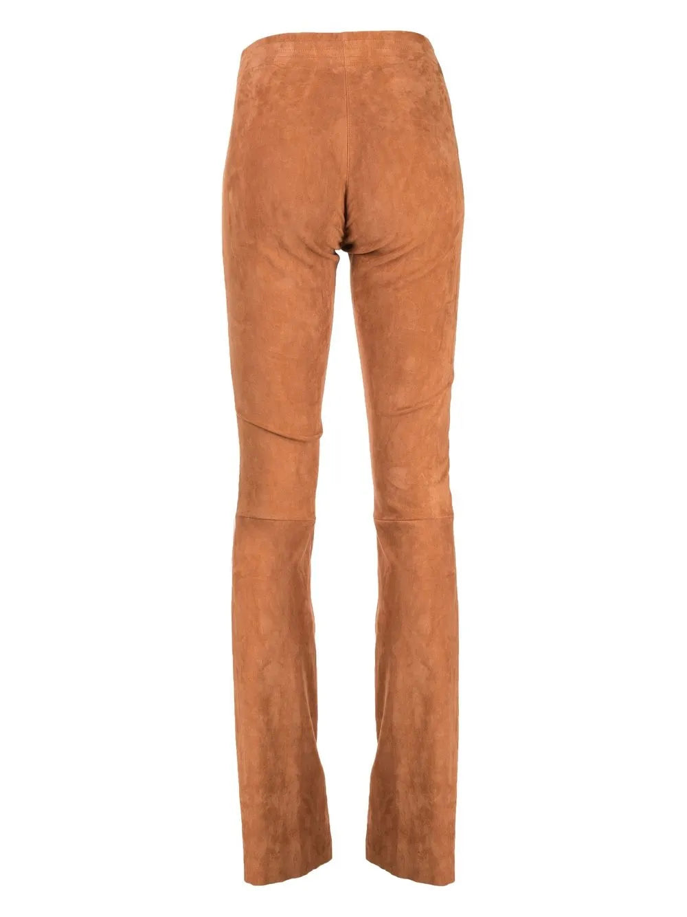 Flared Suede Stretch Trousers