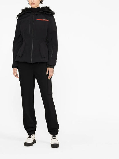 Logo-Patch Hooded Jacket