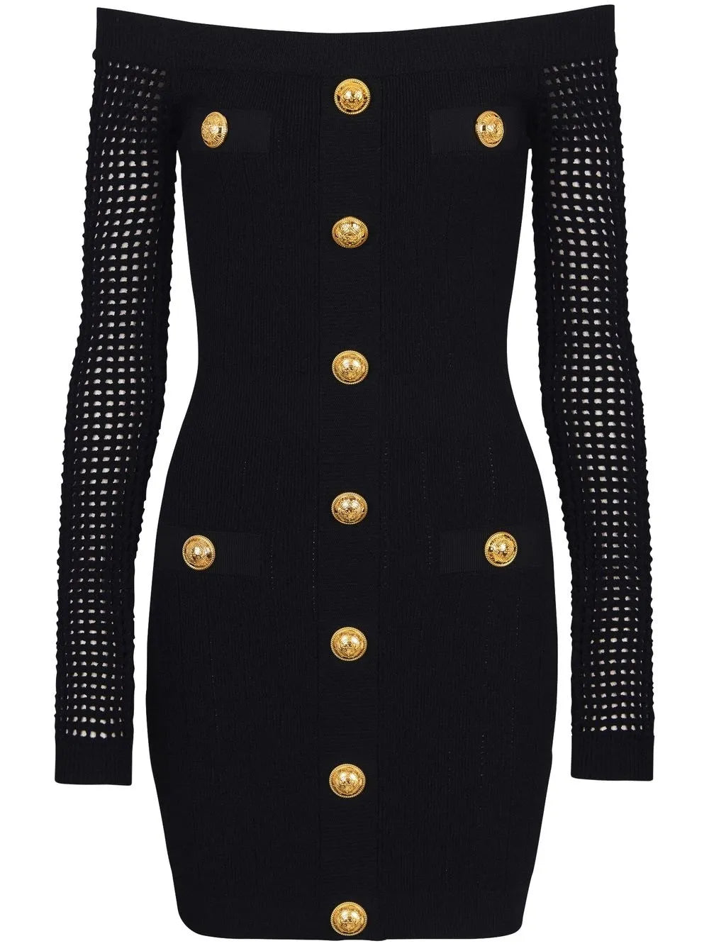 Off-Shoulder Knitted Minidress