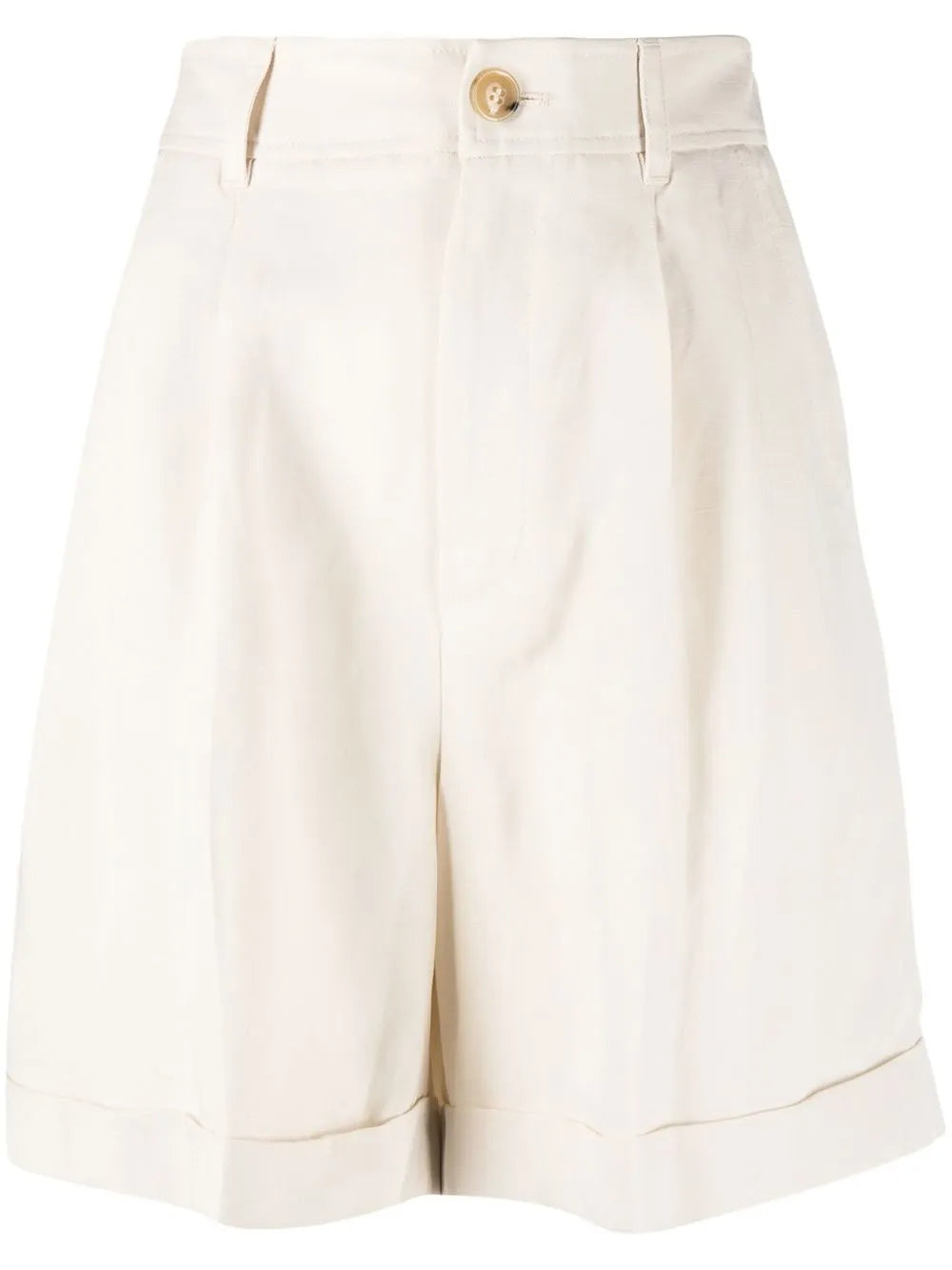 Pleated Turn-Up Shorts