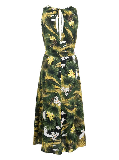 Big Floral Midi Dress