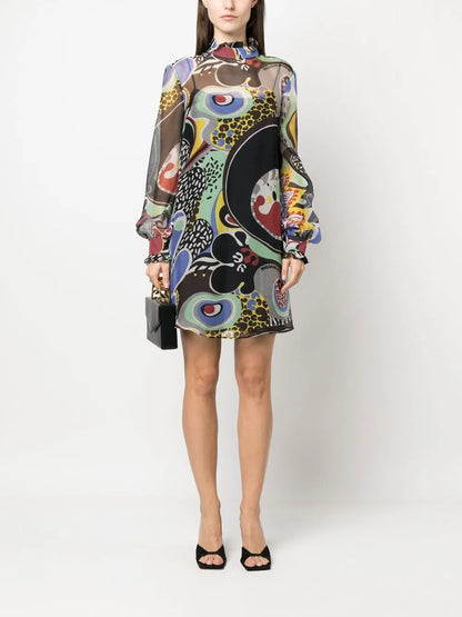 Floral-Print Shift Dress