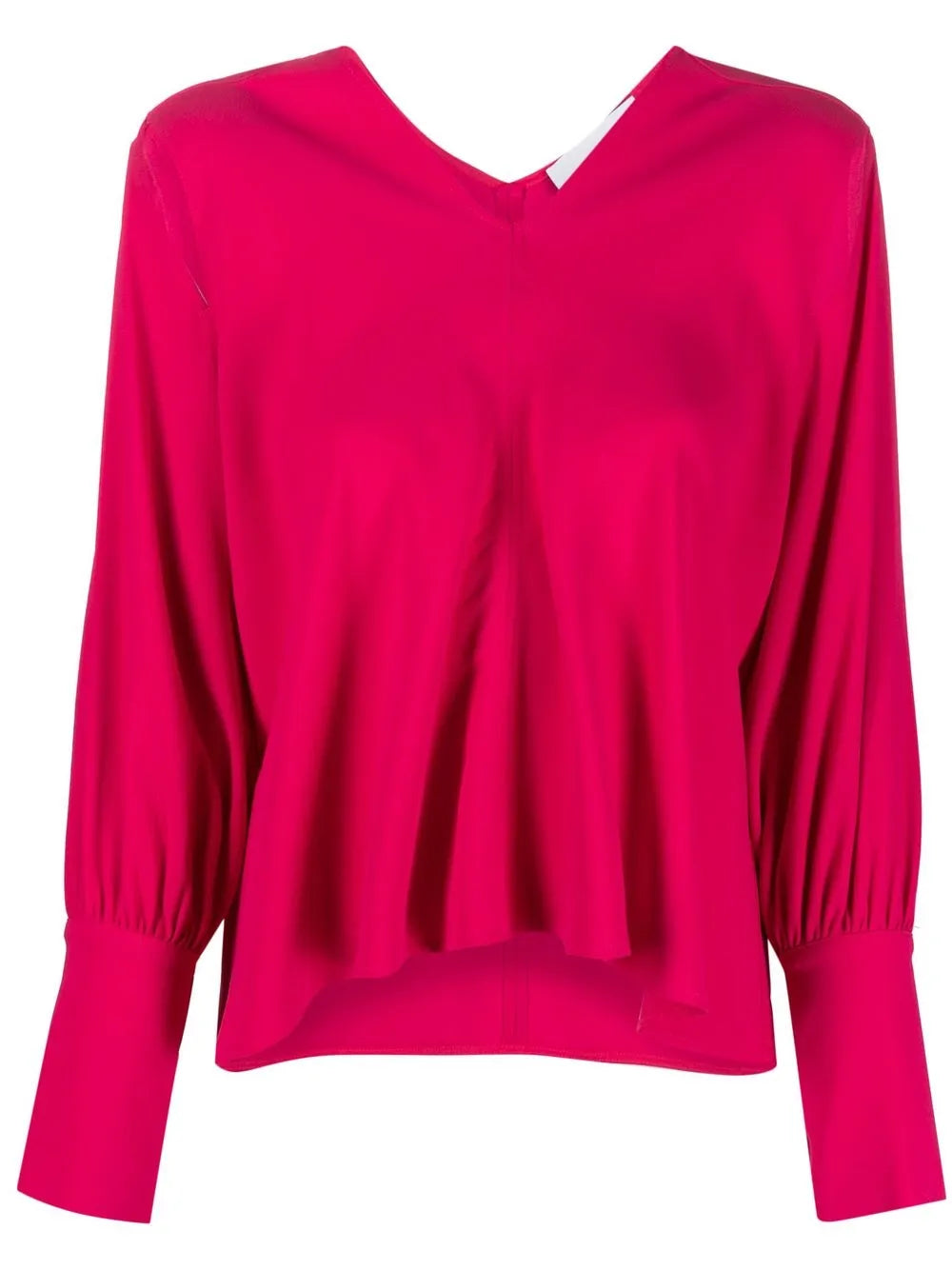 V-Neck Long-Sleeved Blouse