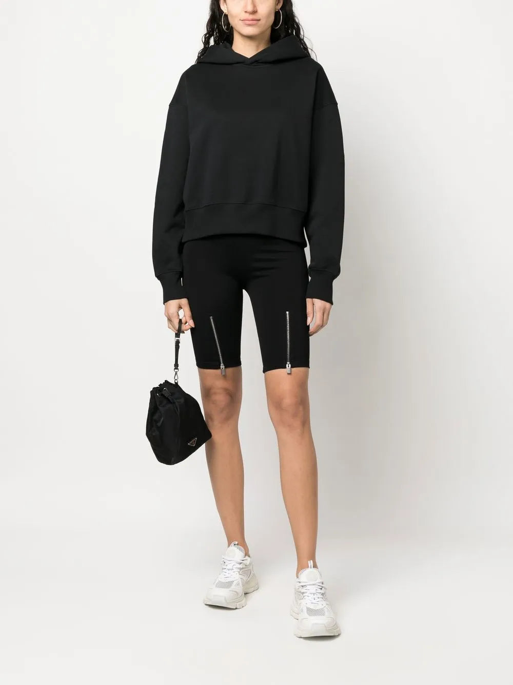 Logo-Patch Long-Sleeve Hoodie