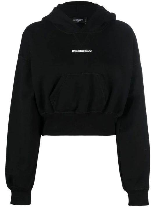 Logo-Print Attached-Cap Hoodie