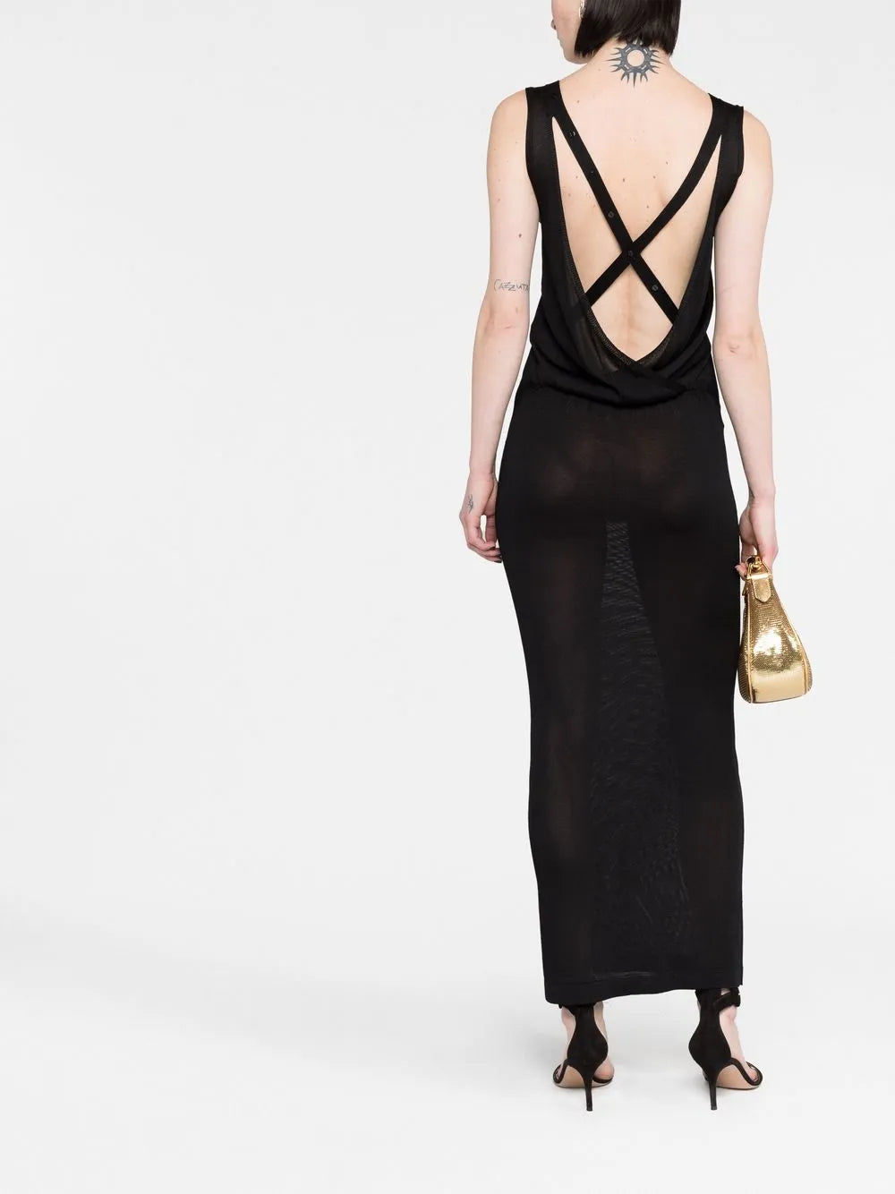 V-Neck Knitted Dress