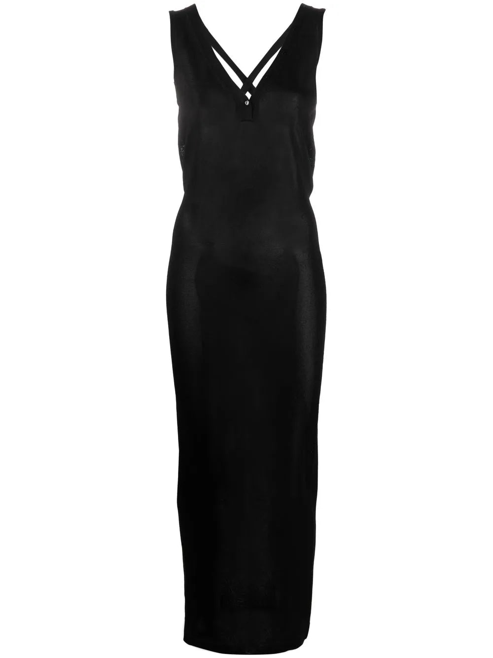 V-Neck Knitted Dress