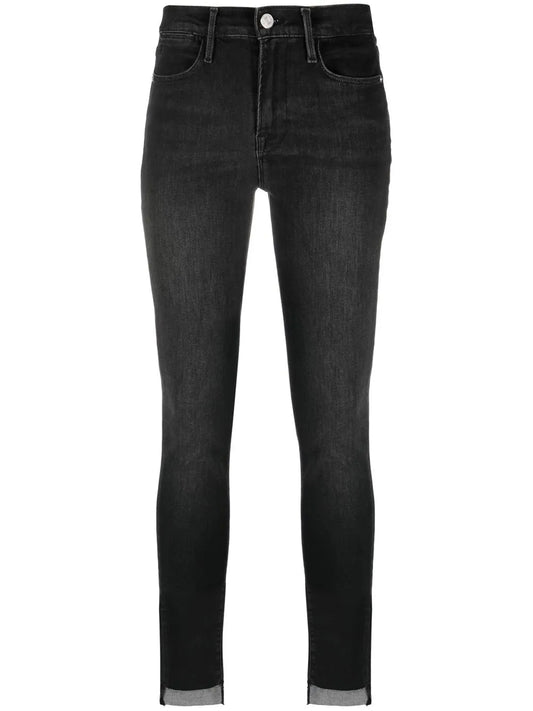 Le High Skinny Raw-Hem Jeans
