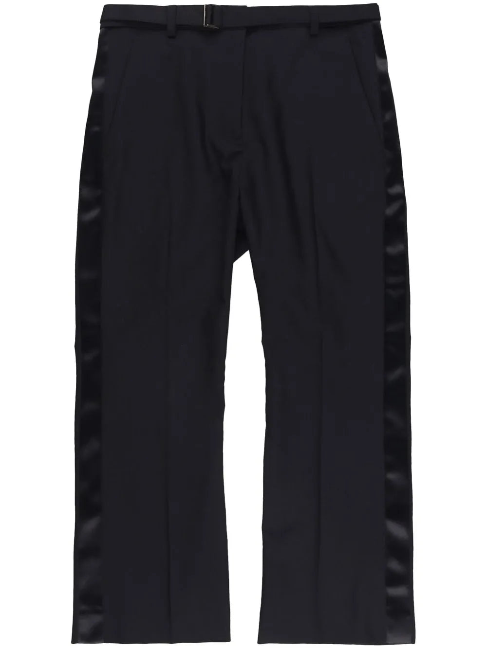 Suting Satin-Panel Cropped Trousers