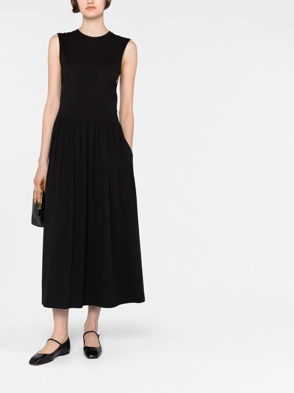Sleeveless Cotton Midi Dress