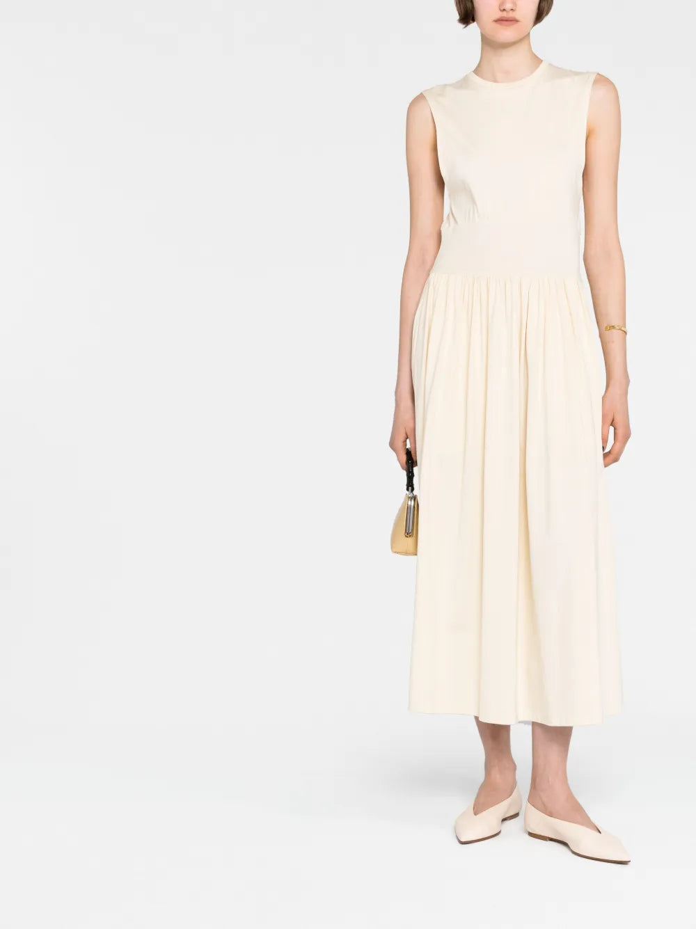 Sleeveless Flared Midi Dress