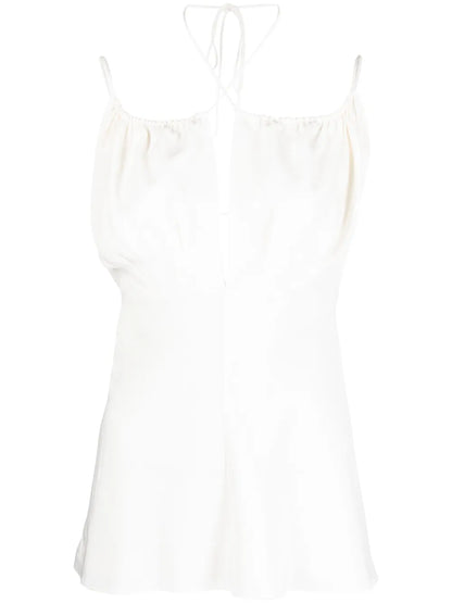 Tie-Fastening Sleeveless Top