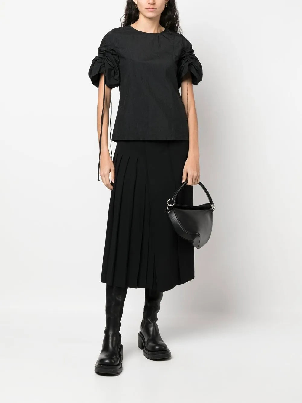 Gathered-Sleeve Detail Blouse