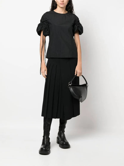 Gathered-Sleeve Detail Blouse