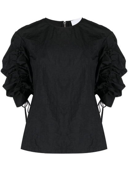 Gathered-Sleeve Detail Blouse
