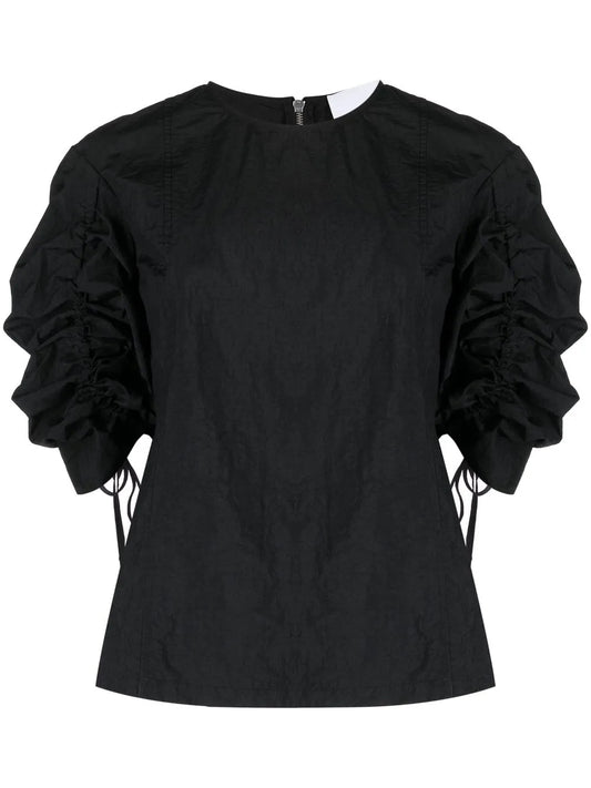 Gathered-Sleeve Detail Blouse
