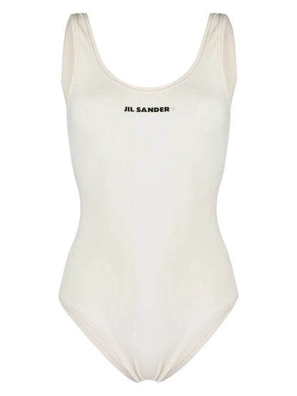Scoop-Back Logo-Print One-Piece