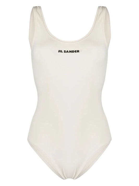 Scoop-Back Logo-Print One-Piece
