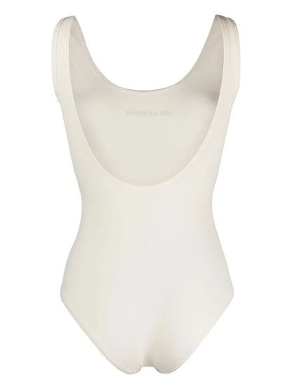 Scoop-Back Logo-Print One-Piece