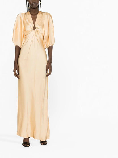 V-Neck Short-Sleeve Dress
