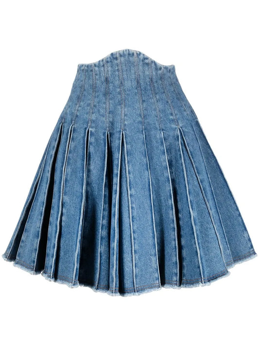 High-Waisted Denim Skirt