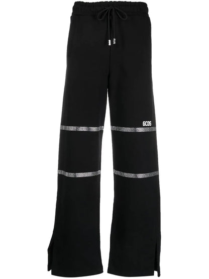 Rhinestone-Embellished Trousers