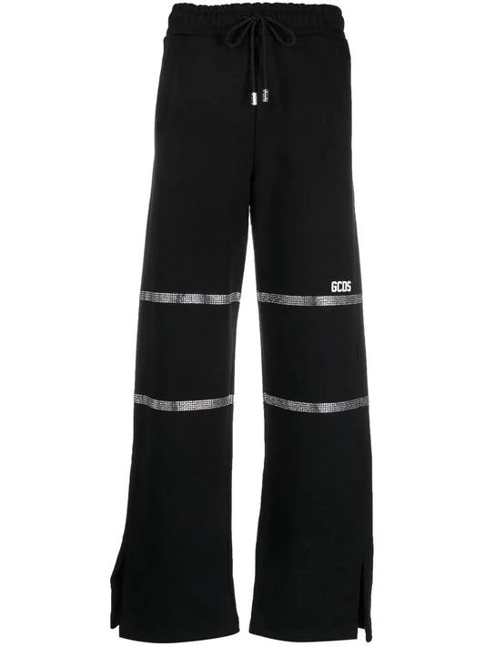Rhinestone-Embellished Trousers