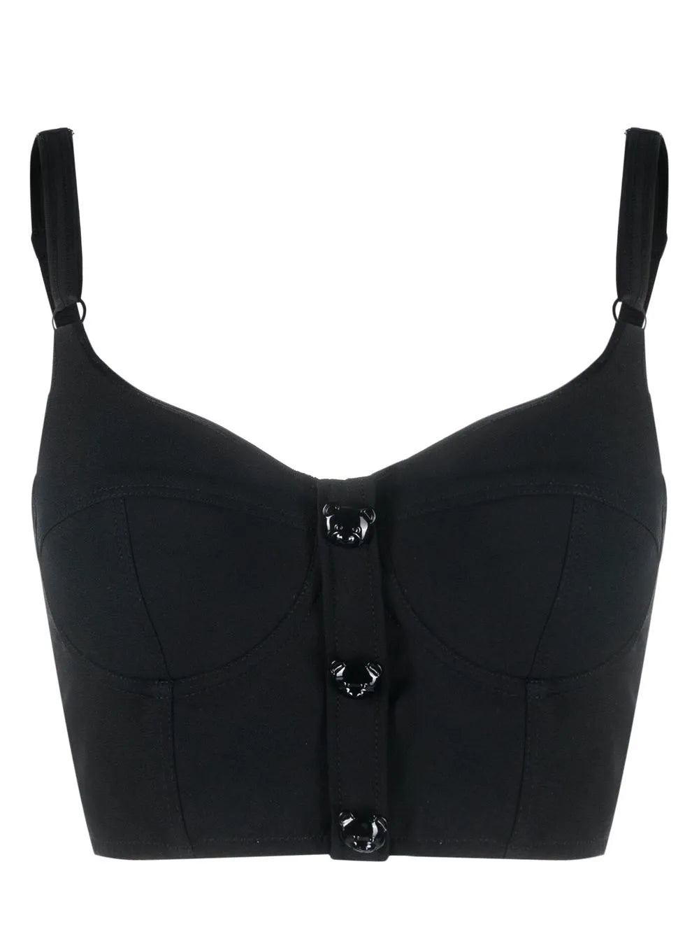 Teddy Bear-Button Bustier Top