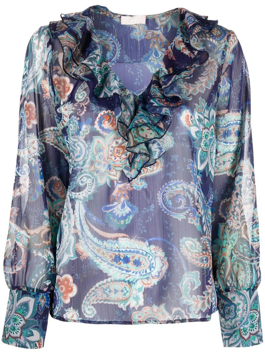 Sheer Paisley Top