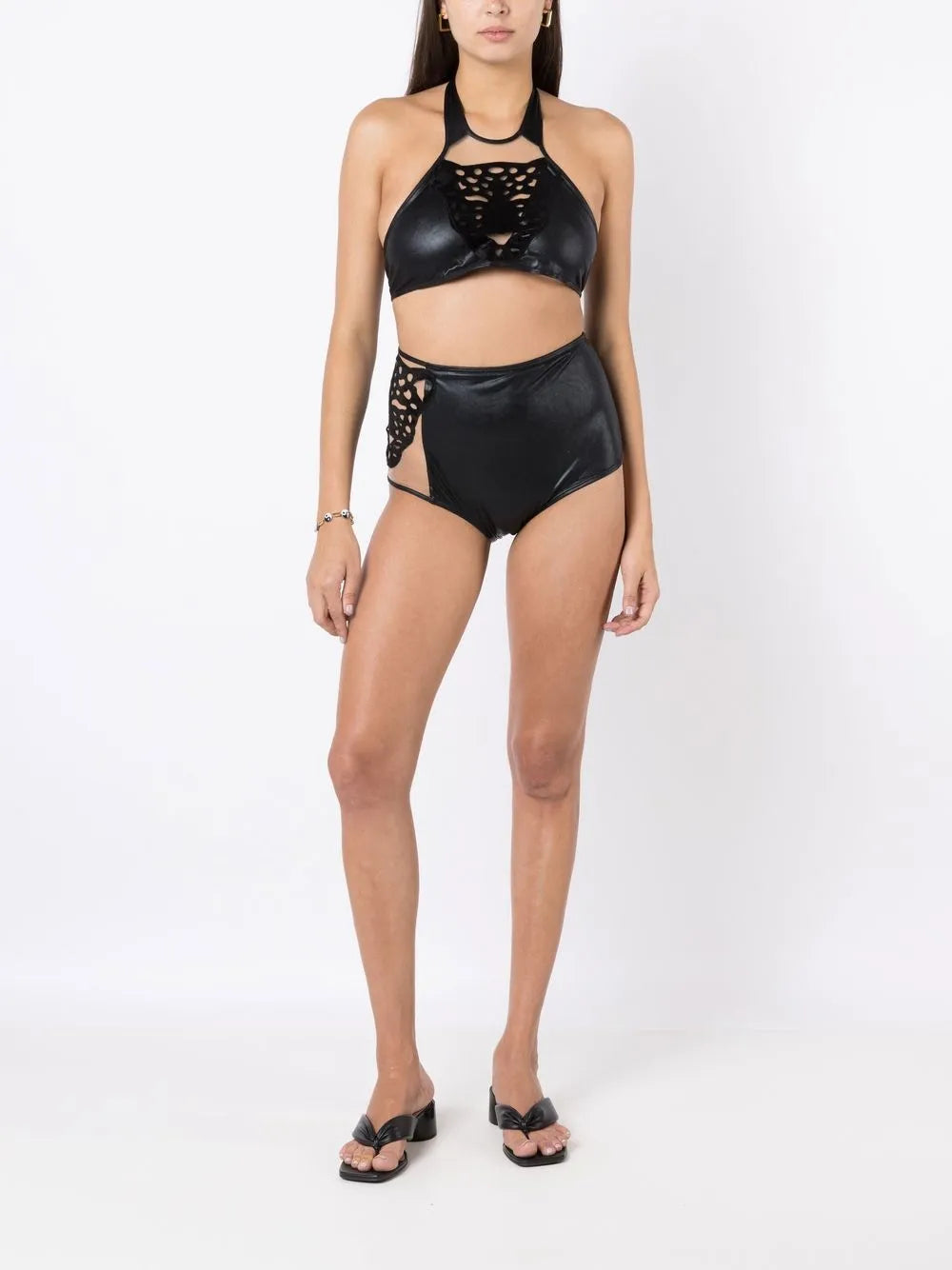Leopard-Appliqué Bikini Set