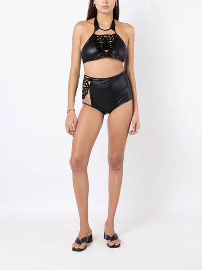 Leopard-Appliqué Bikini Set