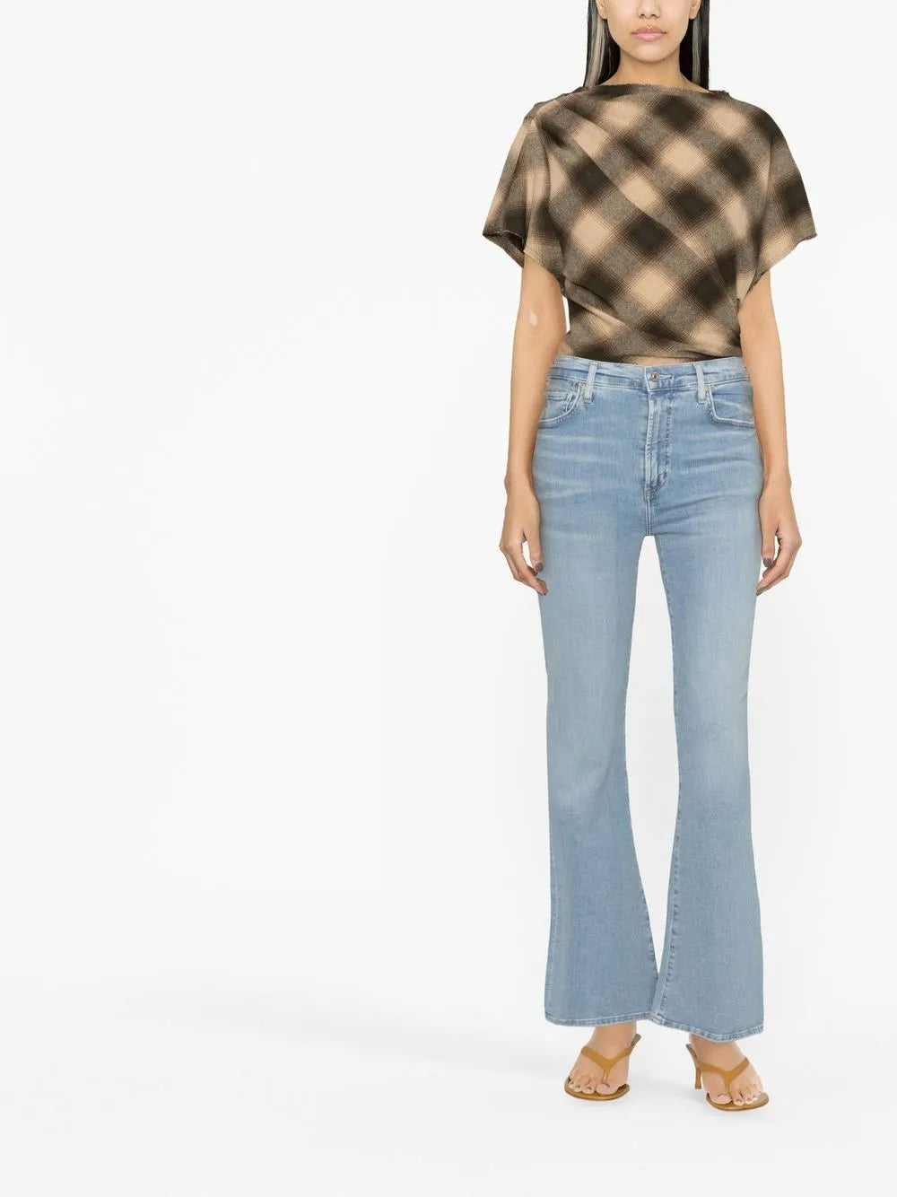 Mid-Rise Flared Jeans