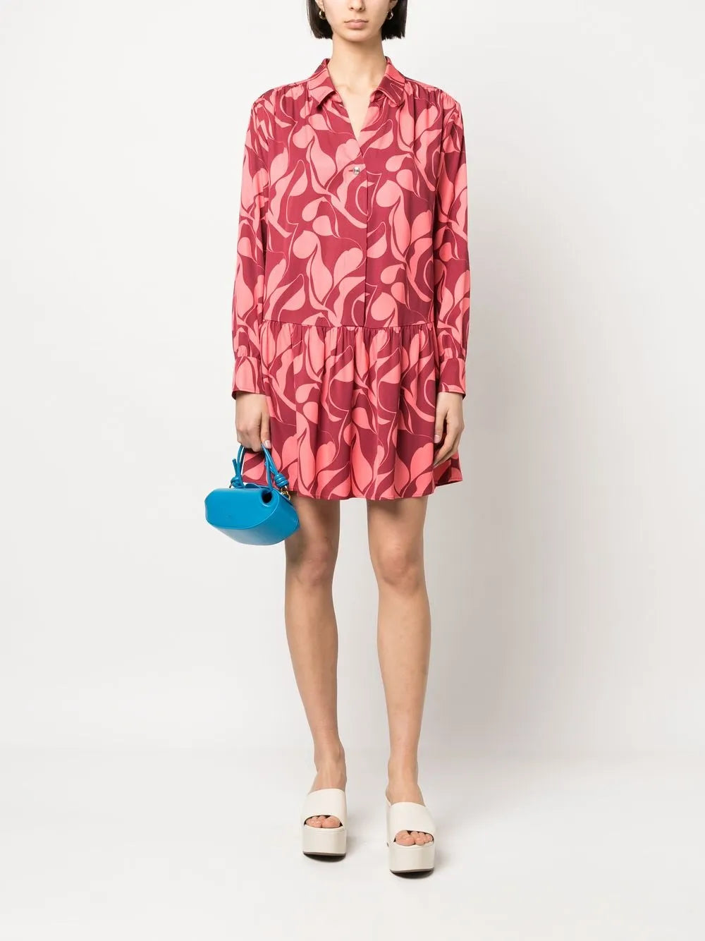 Abstract Short Shirt Dress
